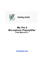 Daking Audio Mic Pre II User Manual preview