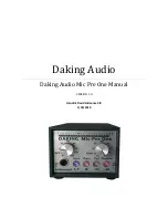 Preview for 1 page of Daking Audio Mic Pre IV Manual Manual