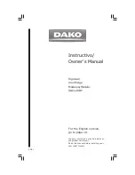 DAKO DAC120BY Owner'S Manual preview