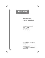 Preview for 1 page of DAKO FDM200HSYBB2 Owner'S Manual