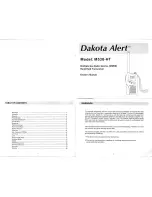 Preview for 1 page of Dakota Alert M538-HT Owner'S Manual