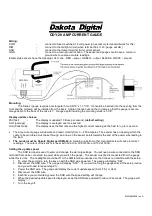 Preview for 1 page of Dakota Digital ODY-20 Quick Start Manual