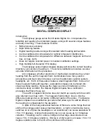 Preview for 1 page of Dakota Digital Odyssey ODY-17-1 Manual