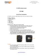 Preview for 1 page of DAKtel DTG8000 Quick User Installation