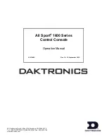 Daktronics All Sport 1600 Series Operation Manual preview