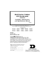 Daktronics BA-1518-11 Installation, Maintenance, And Specifications Manual preview