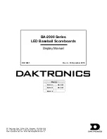 Preview for 1 page of Daktronics BA-2000 Series Display Manual