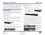 Preview for 1 page of Daktronics Big Stream 1 Quick Manual