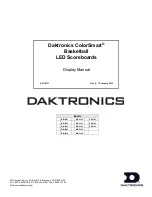 Daktronics ColorSmart BB-3101 Display Manual preview