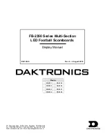 Daktronics FB-2350 Series Display Manual preview