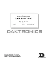 Предварительный просмотр 1 страницы Daktronics Galaxy AF-3190 Series Display Manual