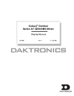 Daktronics Galaxy AF-3200 Series Manual preview