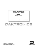 Daktronics Galaxy AF-3300 Series Manual предпросмотр