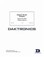 Daktronics Galaxy AF-3400 Series Display Manual preview