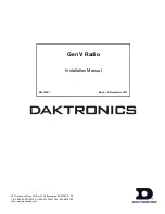 Preview for 1 page of Daktronics Gen V Installation Manual