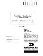 Preview for 1 page of Daktronics H-2024-9 Installation And Maintenance Manual