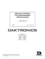 Предварительный просмотр 1 страницы Daktronics Tuff Sport BB-2102 Display Manual