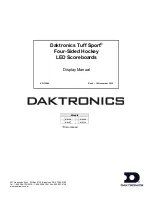 Предварительный просмотр 1 страницы Daktronics Tuff Sport H-2105 Display Manual