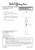 Dale Tiffany PG10213 Assembly Instructions предпросмотр