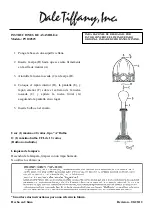 Preview for 2 page of Dale Tiffany PT100525 Assembly Instructions