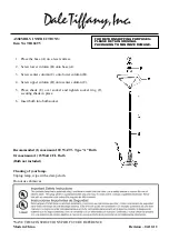 Preview for 1 page of Dale Tiffany TR10495 Assembly Instructions