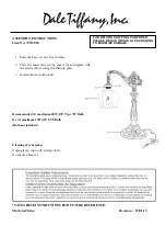 Dale Tiffany TT13063 Assembly Instructions предпросмотр