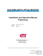 Preview for 1 page of Dali Wireless DW-010-7373-08 Installation And Operation Manual