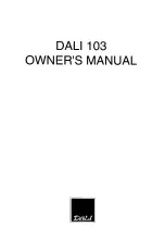 Dali 103 Owner'S Manual предпросмотр