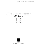 Предварительный просмотр 1 страницы Dali PHANTOM E-50 Owner'S Manual