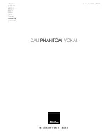 Dali PHANTOM VOKAL User Manual preview