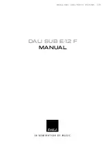 Preview for 1 page of Dali SUB E-12F Manual