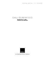 Preview for 1 page of Dali SUB M-10 D Instruction Manual