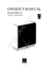 Preview for 1 page of Dali SWA 15 Owner'S Manual