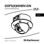 dallmeier DDF5 00HDV-DN-IM Series Commissioning предпросмотр