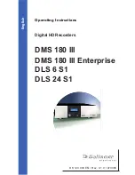 Preview for 1 page of dallmeier DMS 180 III Enterprise Operating Instructions Manual