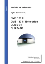 dallmeier DMS 180 III Installation And Configuration Manual предпросмотр