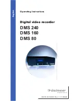 dallmeier DMS 240 Operating Instructions Manual preview