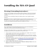 Preview for 16 page of Dalsa X64-AN Quad User Manual