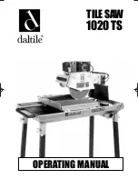 daltile 1020 TS Operating Manual предпросмотр