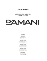 Предварительный просмотр 1 страницы Damani DCG6W User And Installation Instructions Manual