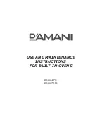 Damani DDO64FS Use And Maintenance Instructions preview