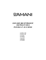 Damani DO64FS Use And Maintenance Instructions preview