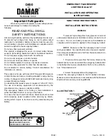 Preview for 1 page of Damar D450 Installation And Operating Instructions Manual