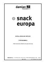 damian SNACK EUROPA Installation And Service preview