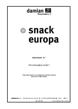 Предварительный просмотр 19 страницы damian SNACK EUROPA Installation And Service