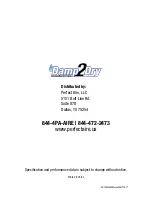 Preview for 16 page of Damp2Dry 1PACD250 User Manual