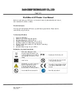 Dan-Chief Technology WF2A0000 User Manual preview