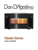 Dan D'Agostino classic stereo User Manual preview