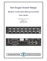 Dan Dugan Sound Design E-3 User Manual предпросмотр