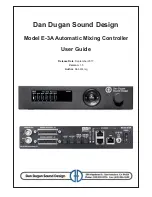 Preview for 1 page of Dan Dugan Sound Design E-3A User Manual